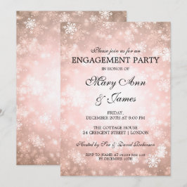 Winter Wonderland Elegant Engagement Party Copper Kaart