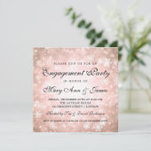 Winter Wonderland Elegant Engagement Party Copper Kaart (Staand voorkant)