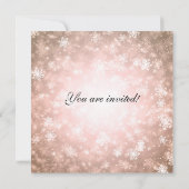 Winter Wonderland Elegant Engagement Party Copper Kaart (Achterkant)