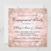 Winter Wonderland Elegant Engagement Party Copper Kaart (Voorkant)