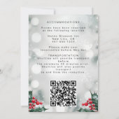 Winter Wonderland Elegant Forest Lights Wedding Kaart (Achterkant)