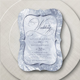 Winter Wonderland Elegante Sneeuwbruiloft Kaart