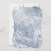 Winter Wonderland Elegante Sneeuwbruiloft Kaart (Achterkant)