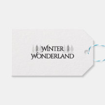 Winter Wonderland - Elegante tekst en pijnbomen