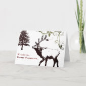 Winter Wonderland Elk Prettige feestdagen Kerstmis Kaart (Voorkant)