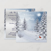 Winter Wonderland en kardinaal kerstfeest Kaart (Voorkant / Achterkant)