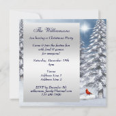 Winter Wonderland en kardinaal kerstfeest Kaart (Achterkant)