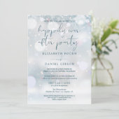 Winter Wonderland Ever After Bruiloft Feest Geloft Kaart (Staand voorkant)