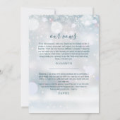 Winter Wonderland Ever After Bruiloft Feest Geloft Kaart (Achterkant)