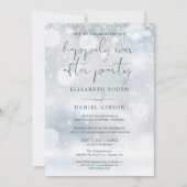 Winter Wonderland Ever After Party Huwelijksgeloft Kaart (Voorkant)