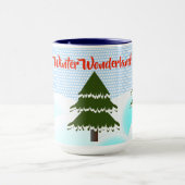 Winter Wonderland Evergreen Trees Mok (Midden)