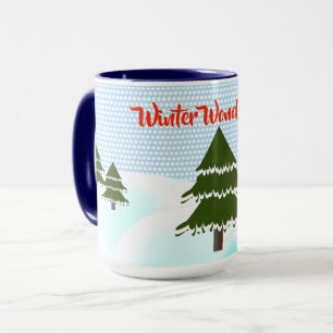 Winter Wonderland Evergreen Trees Mok