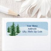 Winter Wonderland Evergreens Return Address Label (Insitu)
