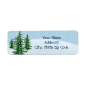 Winter Wonderland Evergreens Return Address Label (Voorkant)