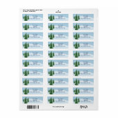 Winter Wonderland Evergreens Return Address Label (Full Sheet)