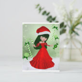 Winter Wonderland Fairy Briefkaart (Staand voorkant)