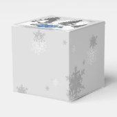 Winter Wonderland Favor Box - Blue Bedankdoosjes (Voorkant Zijde)