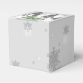 Winter Wonderland Favor Box - Green Bedankdoosjes (Voorkant Zijde)