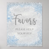 Winter Wonderland Favor Sign Poster (Voorkant)