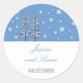 Winter Wonderland Favor Sticker (Voorkant)