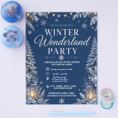 Winter Wonderland Feest Flyer (Enkel)