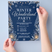 Winter Wonderland Feest Flyer (Hand)