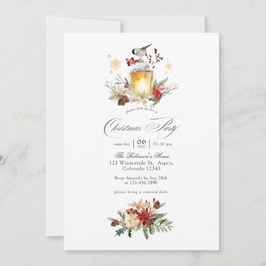 Winter Wonderland Feest Kerstfeest Kaart (Voorkant)