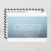 winter wonderland feest raam uitnodiging briefkaart (Voorkant / Achterkant)