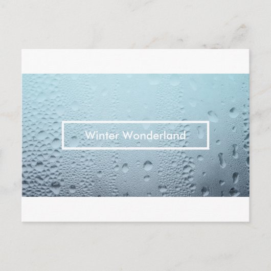 winter wonderland feest raam uitnodiging briefkaart (Voorkant)
