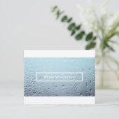 winter wonderland feest raam uitnodiging briefkaart (Staand voorkant)