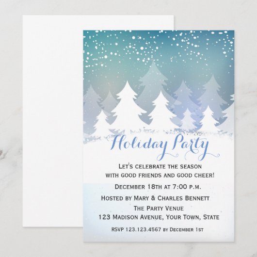 Winter Wonderland, feestdag Kaart (Voorkant / Achterkant)