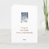 Winter Wonderland Feestdagen Kaart (Achterkant)