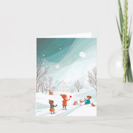 Winter Wonderland Feestdagen Kaart