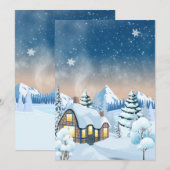 Winter wonderland  feestdagenkaart (Voorkant / Achterkant)