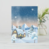 Winter wonderland  feestdagenkaart (Staand voorkant)