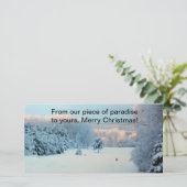 Winter Wonderland Feestdagenkaart (Staand voorkant)