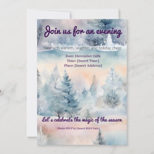 Winter wonderland - feestelijk kaart (Voorkant)