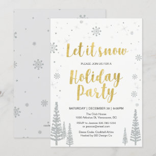 Winter wonderland Feestelijke Kerstborrel Kaart