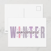 Winter Wonderland - Feestelijke Typografie Kunst Briefkaart (Voorkant / Achterkant)
