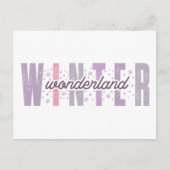 Winter Wonderland - Feestelijke Typografie Kunst Briefkaart (Voorkant)