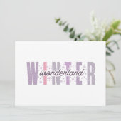 Winter Wonderland - Feestelijke Typografie Kunst Kaart (Staand voorkant)
