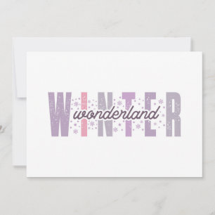 Winter Wonderland - Feestelijke Typografie Kunst Kaart