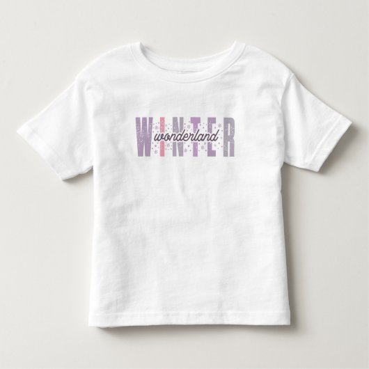 Winter Wonderland - Feestelijke Typografie Kunst Kinder Shirts (Voorkant)