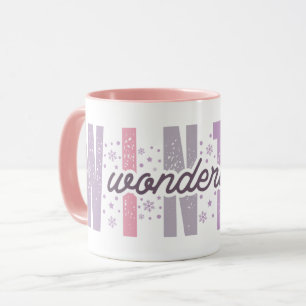 Winter Wonderland - Feestelijke Typografie Kunst Mok