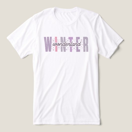 Winter Wonderland - Feestelijke Typografie Kunst Tri-Blend Shirt (Design voorkant)