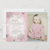  Winter Wonderland-feestuitnodigingen Kaart (Voorkant)