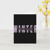 Winter Wonderland Festieve Tygrafie Kunst  Kaart (Gele Bloem)