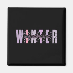 Winter Wonderland Festieve Tygrafie Kunst Peuter  Magneet