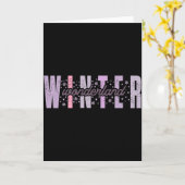 Winter Wonderland Festieve Typografie Kunst  Kaart (Gele Bloem)