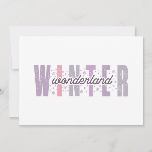 Winter Wonderland - Festieve Typografie Kunst Kaart (Voorkant)